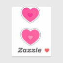 Search for 2 hearts stickers Pink