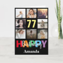 Search for 77th birthday cards Seventy seventh birthday