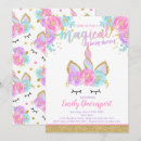 Search for magical unicorn baby shower invitations Whimsical