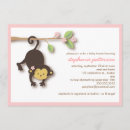 Search for monkey baby girl shower invitations Cute