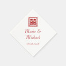 Search for double happiness napkins Red