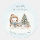 Search for vintage snowman stickers Blue