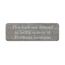 Search for memory bookplates Memorial