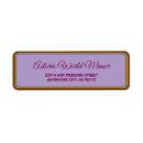 Search for maroon and gold return address labels Watercolor