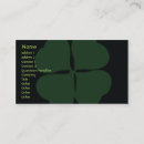 Search for four leaf clover business cards St patrick's day