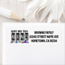Search for new year return address labels New years party