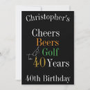 Search for black golf invitations Black and gold