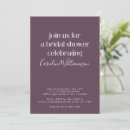 Search for plum bridal shower invitations Modern