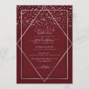 Search for red and silver graduation invitations Glitter