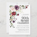 Search for red 90th birthday invitations Adult birthday party
