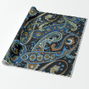 Search for blue paisley wrapping paper Pattern