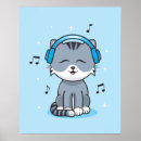 Search for headphones posters Listening to music