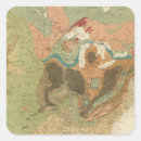 Search for us map stickers Lithographed