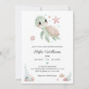Search for coastal baby shower invitations Under the sea
