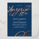 Search for rose gold surprise party invitations Simple