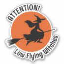 Search for witch on broomstick stickers Silhouette