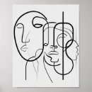 Search for minimalist drawing posters Face