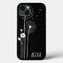Search for dandelion flower iphone cases Black