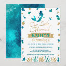 Search for little mermaid party invitations Gold glitter