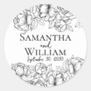 Search for black and white floral wedding stickers Boho