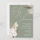 Search for green and white baby shower invitations Floral