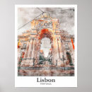 Search for lisbon travel posters Watercolor
