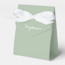 Search for elegant favour boxes Sage green