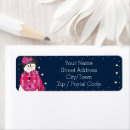 Search for snowman return address labels Blue