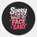 Search for face funny stickers Sarcastic