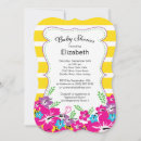 Search for tropical flowers baby shower invitations Modern