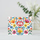Search for intricate pattern postcards Colourful