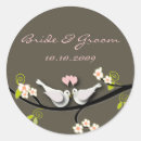 Search for love doves wedding stickers Pink