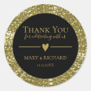 Search for glam wedding stickers Black and gold