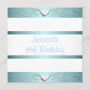 Search for 18th blue birthday invitations Silver