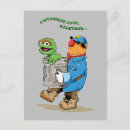 Search for trashed postcards Oscar the grouch