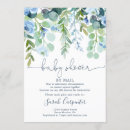 Search for long distance baby boy shower invitations Blue watercolor