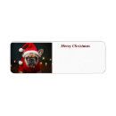 Search for bulldog return address labels Merry christmas