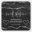 Search for silver marble stickers Sweet sixteen