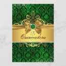 Search for green gold quinceanera invitations Tiara