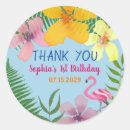 Search for thank you flamingo round stickers Colourful