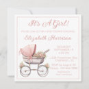 Search for carriage baby girl shower invitations Polka dots