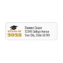 Search for class return address labels Black gold