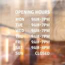 Search for store hours window decals Beauty salon