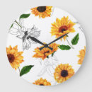 Search for sunflower clocks Watercolor
