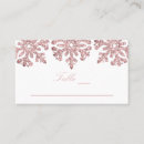 Search for snowflake place cards Winter wonderland