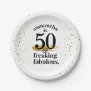 Search for funny birthday plates Black and white