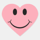 Search for happy face hearts stickers Pink