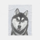 Search for siberian husky blankets White