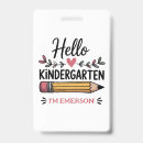 Search for kindergarten id badges First day of school