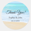 Search for romantic beach wedding stickers Modern